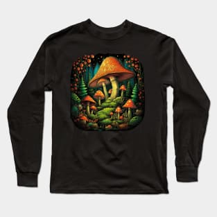 Mushroom Design Long Sleeve T-Shirt